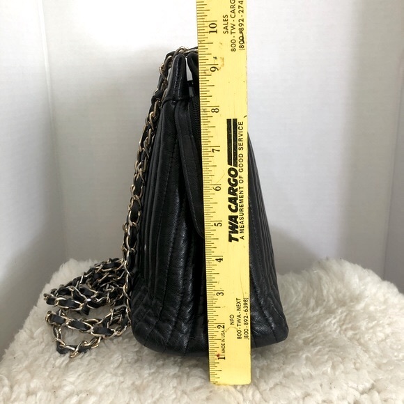 Fellini Italia Tote Quilted Cameo Black Leather Size Large - Picture 8 of 12